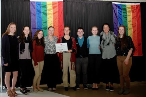 Members of the Intercollegiate Horse Schow Association Team - recipients of Pink Triangle Award